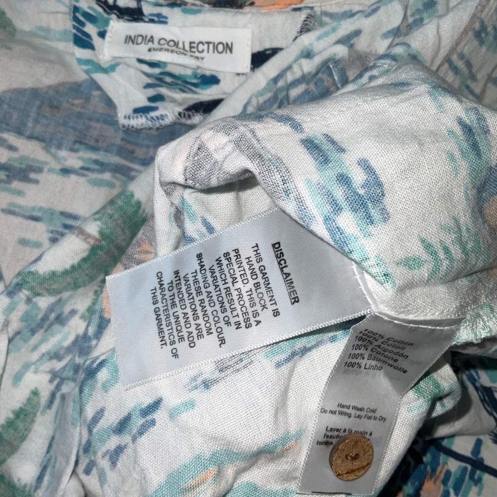 Emerson Fry Naja Caftan Coastal Print Mini Dress - Picture 8 of 8